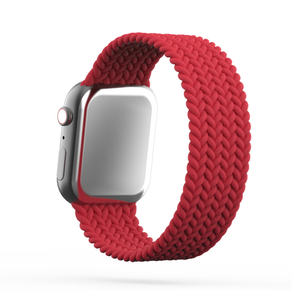 Braided Solo Loop Band Red - For Apple Watch