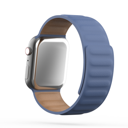 Leather Link Band Baltic Blue - For Apple Watch