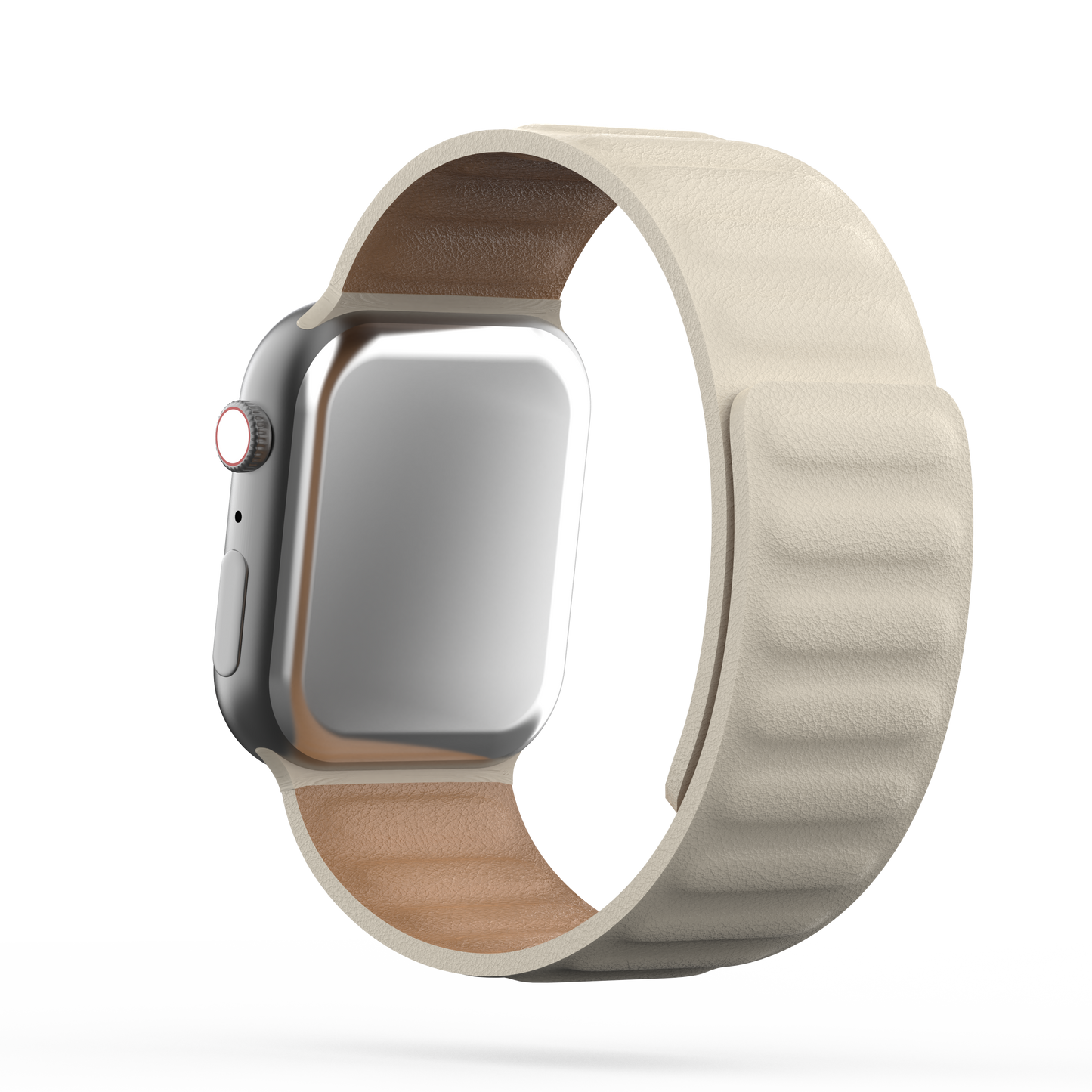 Leather Link Band Chalk White - For Apple Watch