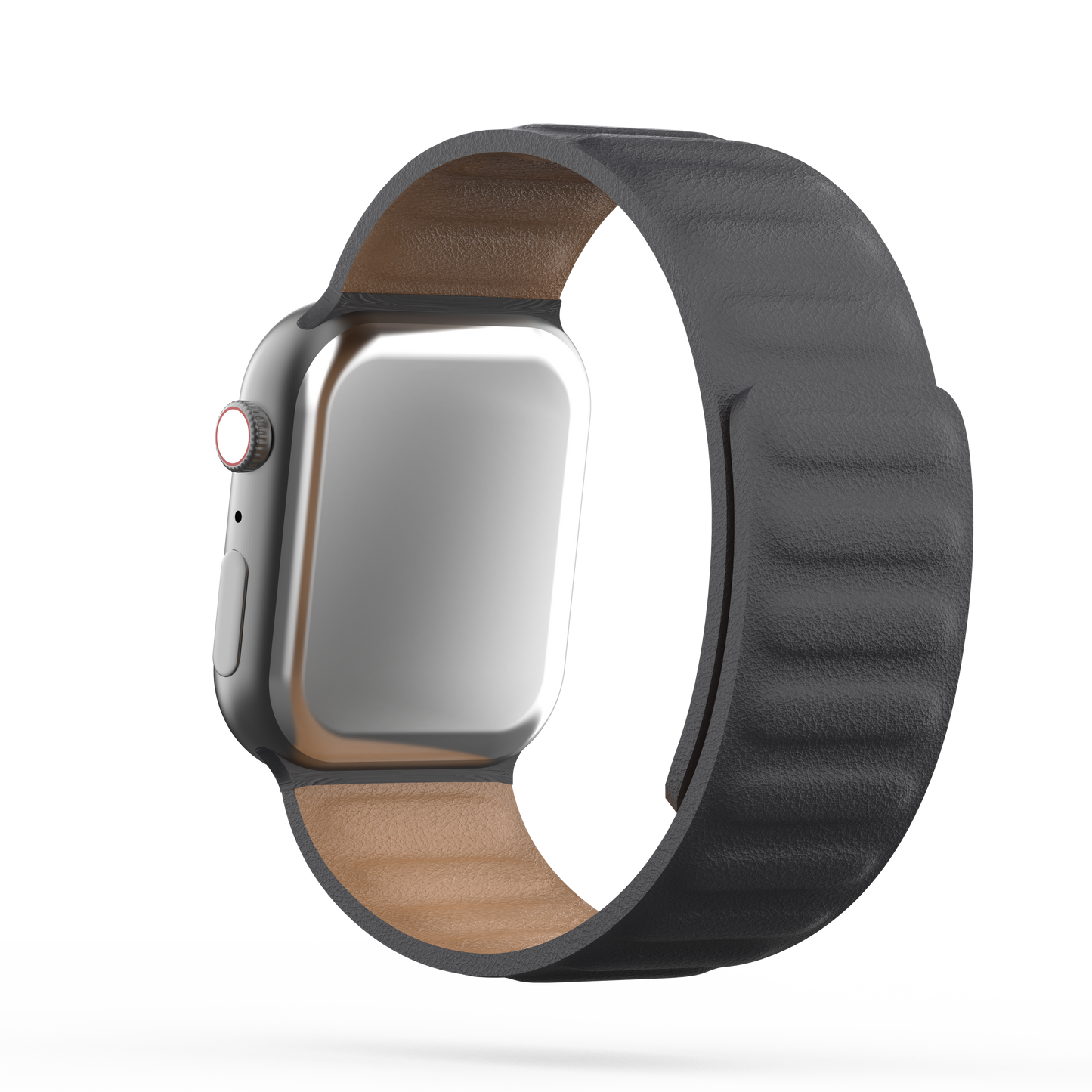 Leather Link Band Dark Grey - For Apple Watch