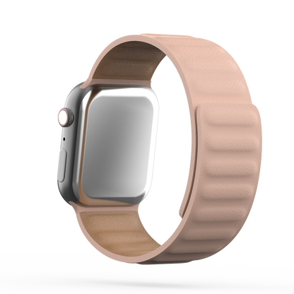 Leather Link Band Soft Pink - For Apple Watch