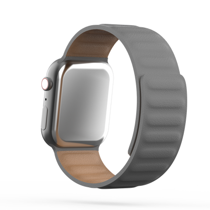 Leather Link Band Storm Grey - For Apple Watch