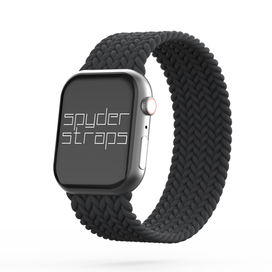 Braided Solo Loop Band Charcoal - For Apple Watch