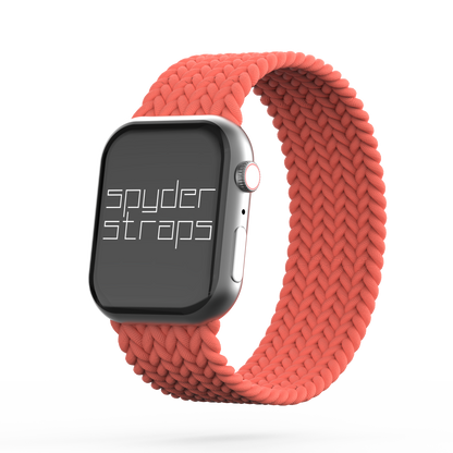 Braided Solo Loop Band Electric Orange - For Apple Watch