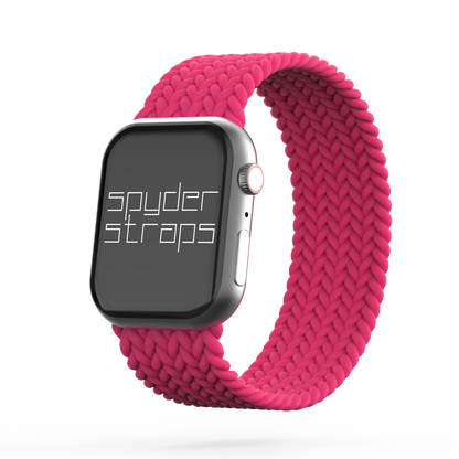 Braided Solo Loop Band Raspberry - For Apple Watch