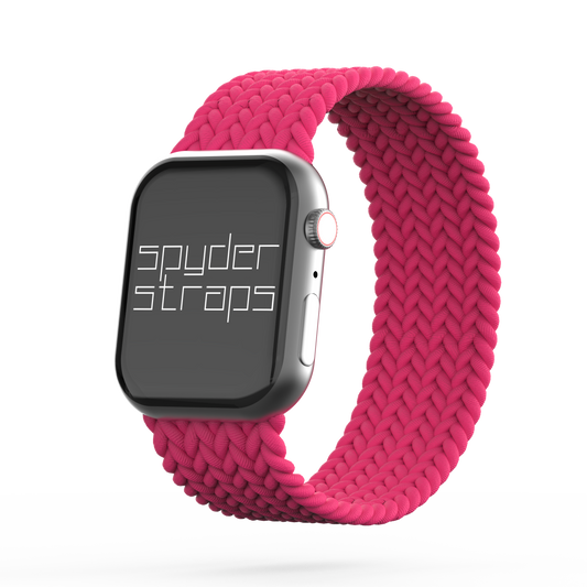 Braided Solo Loop Band Raspberry - For Apple Watch