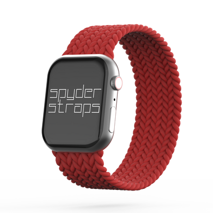 Braided Solo Loop Band Dark Red - For Apple Watch