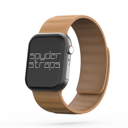 Leather Link Band Golden Brown - For Apple Watch