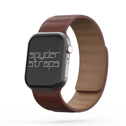 Leather Link Band Umber Brown - For Apple Watch