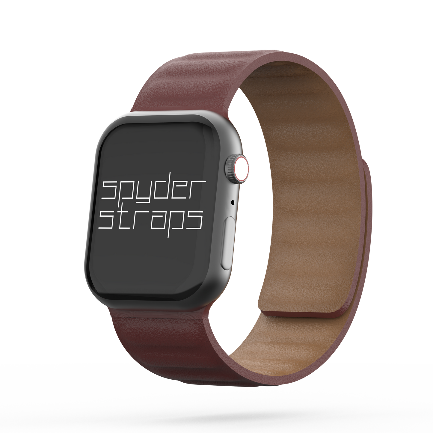 Leather Link Band Ruby Brown - For Apple Watch