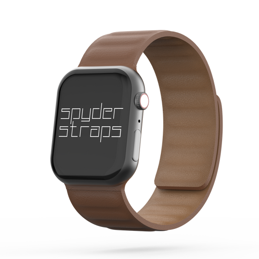 Leather Link Band Sadle Brown - For Apple Watch