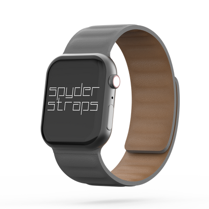 Leather Link Band Storm Grey - For Apple Watch