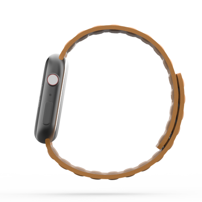 Leather Link Band California Poppy - For Apple Watch