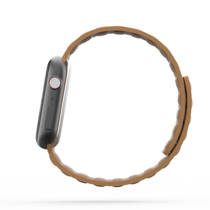 Leather Link Band Golden Brown - For Apple Watch