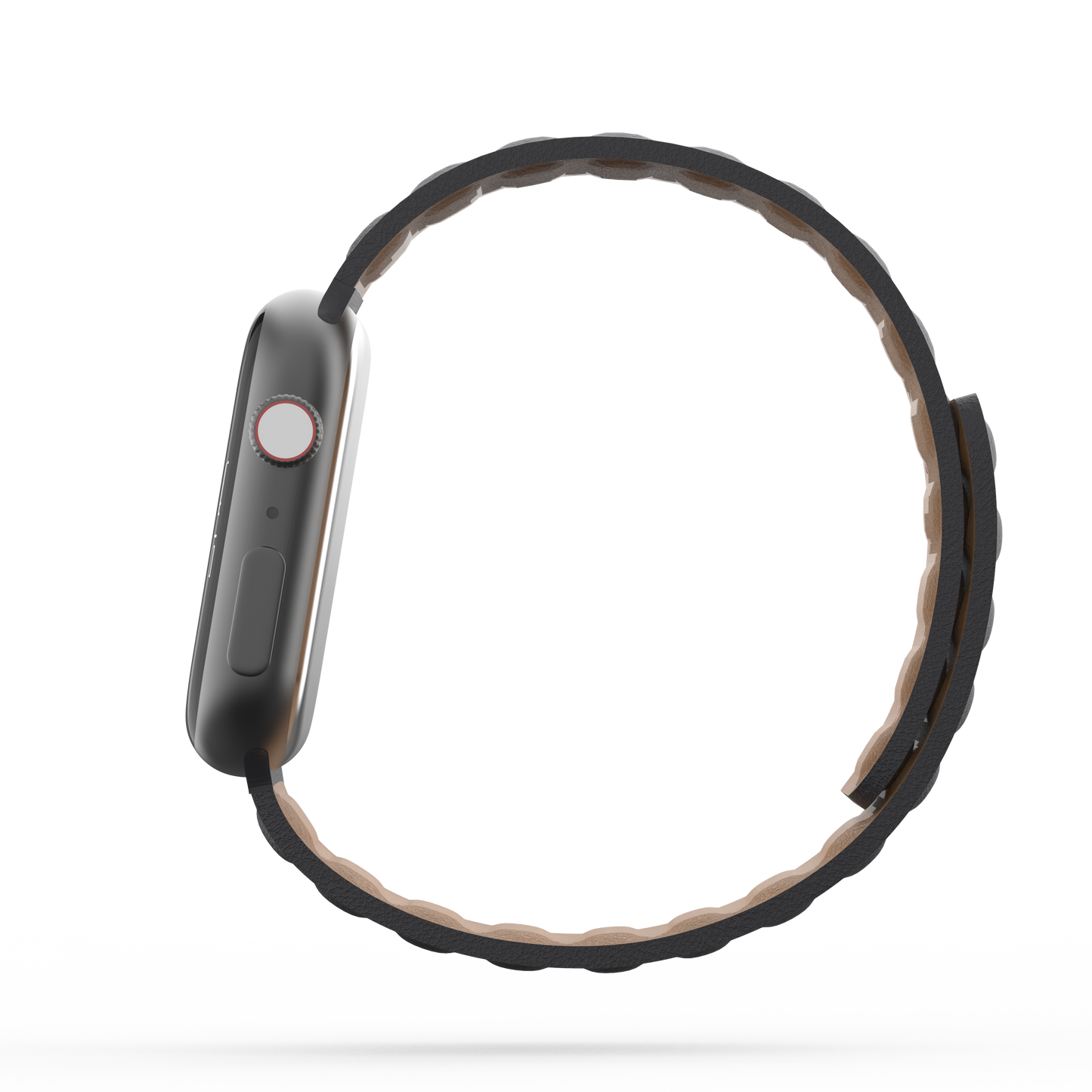 Leather Link Band Dark Grey - For Apple Watch