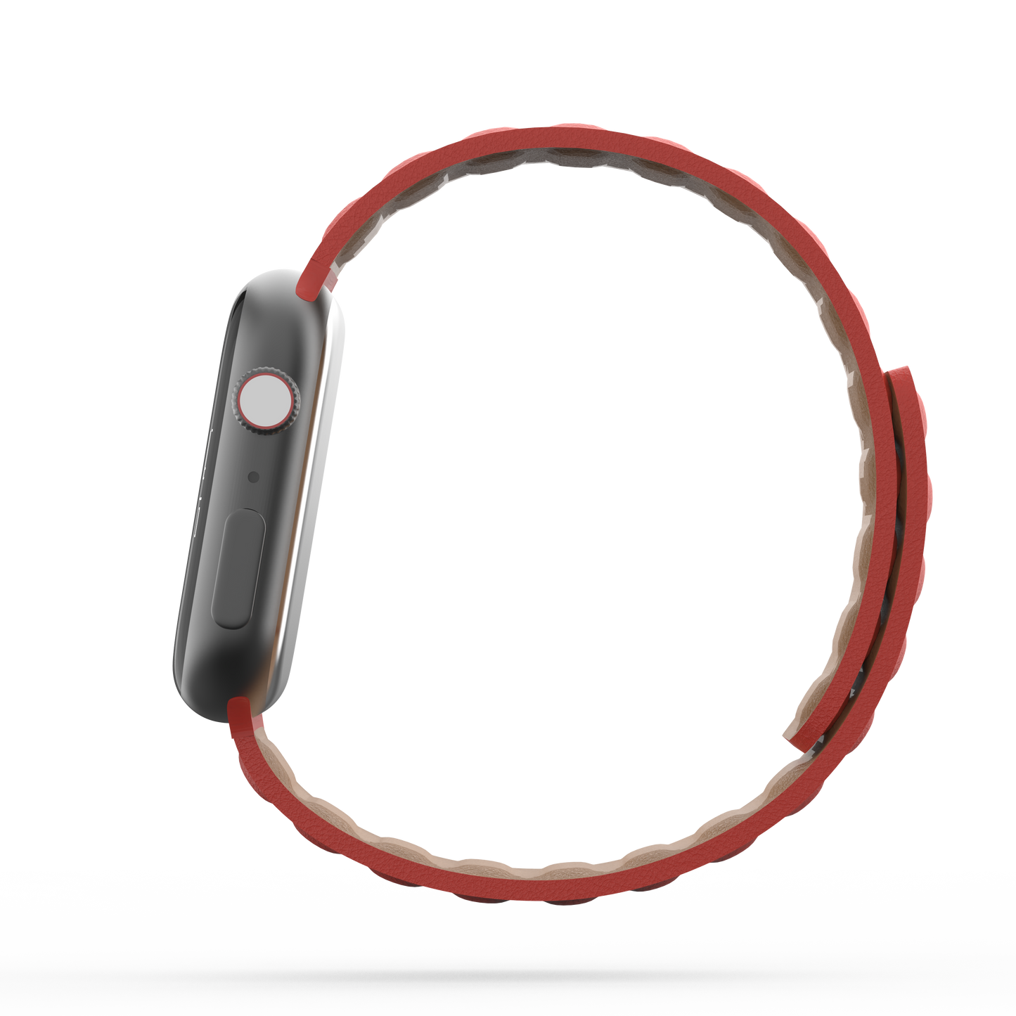 Leather Link Band Red - For Apple Watch