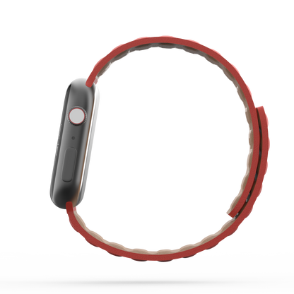 Leather Link Band Red - For Apple Watch