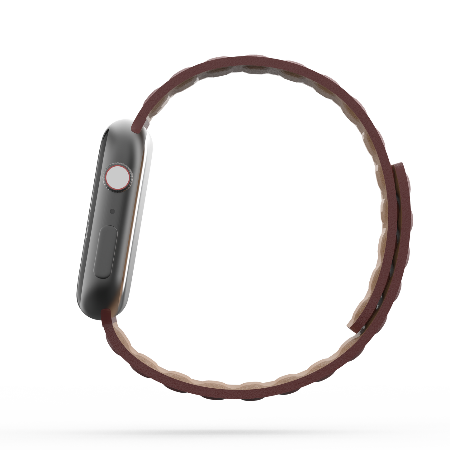 Leather Link Band Ruby Brown - For Apple Watch