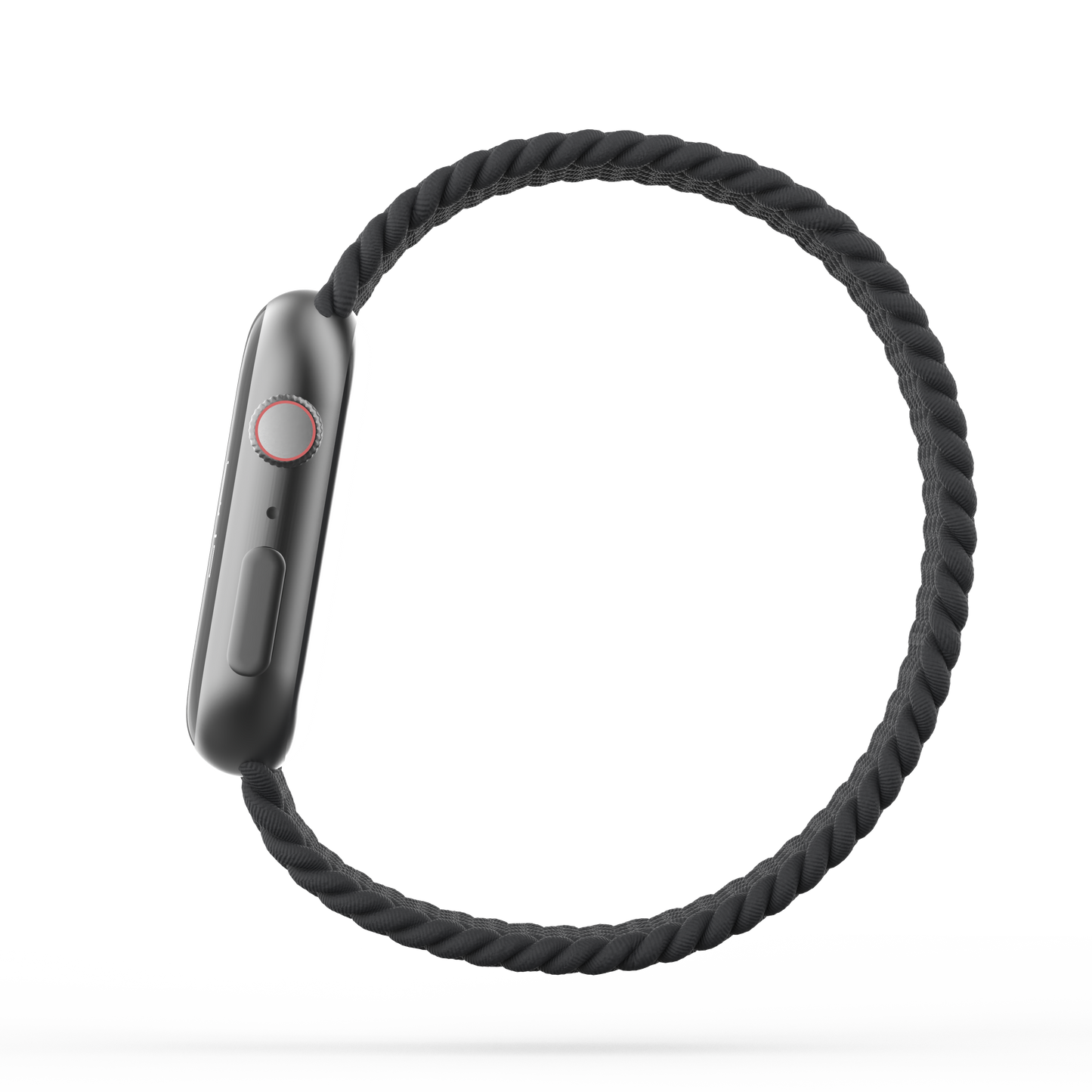 Braided Solo Loop Band Charcoal - For Apple Watch