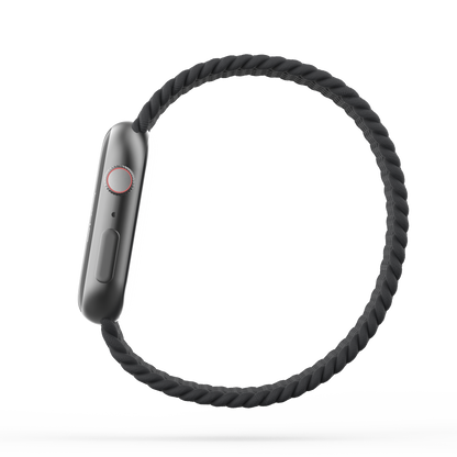 Braided Solo Loop Band Charcoal - For Apple Watch