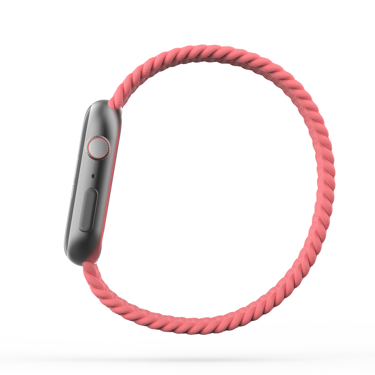 Braided Solo Loop Band Pink Punch - For Apple Watch