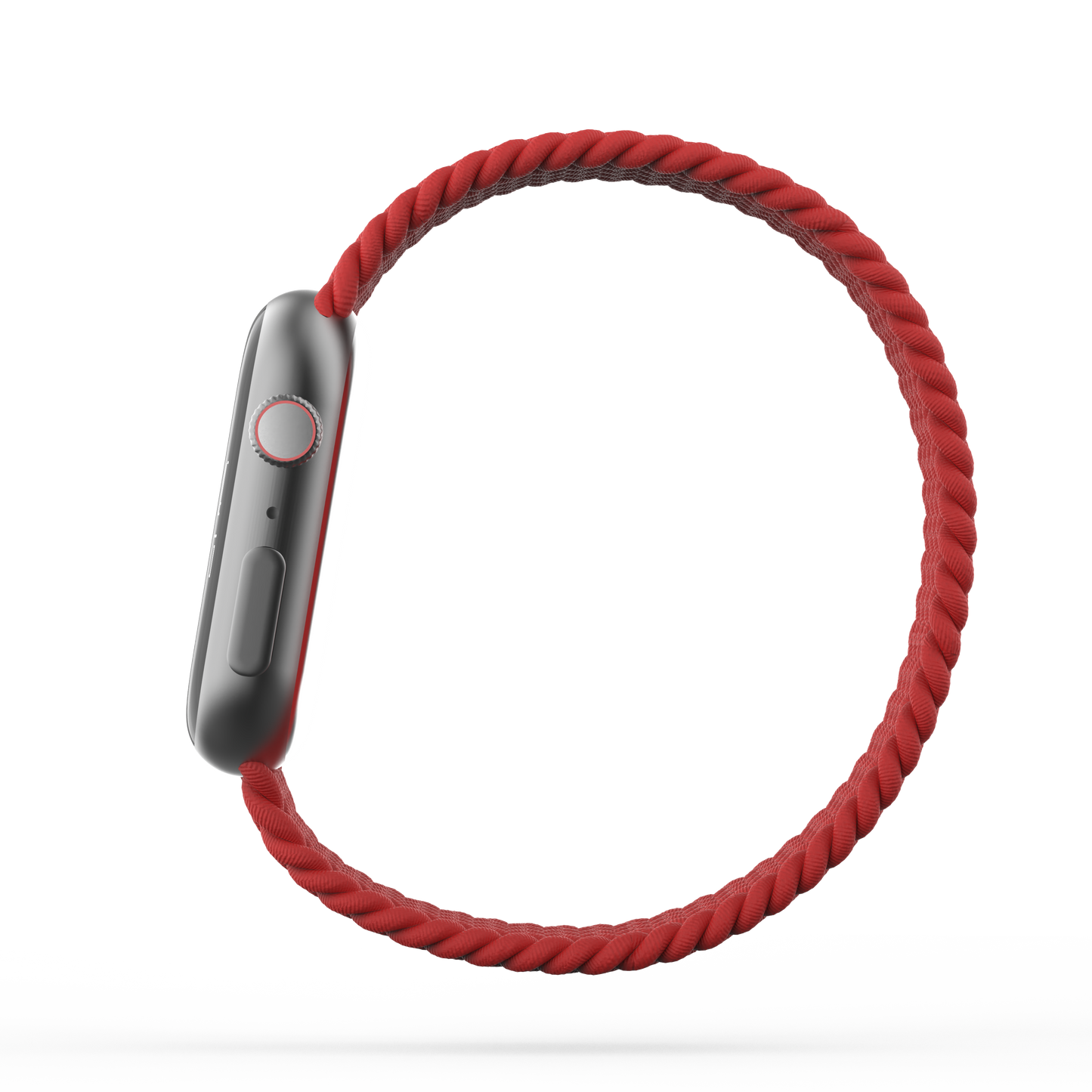 Braided Solo Loop Band Dark Red - For Apple Watch