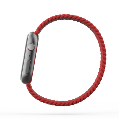 Braided Solo Loop Band Dark Red - For Apple Watch