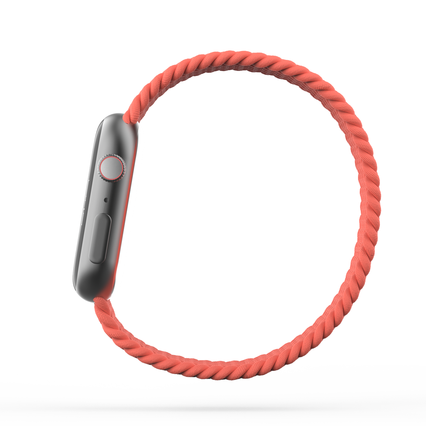 Braided Solo Loop Band Electric Orange - For Apple Watch