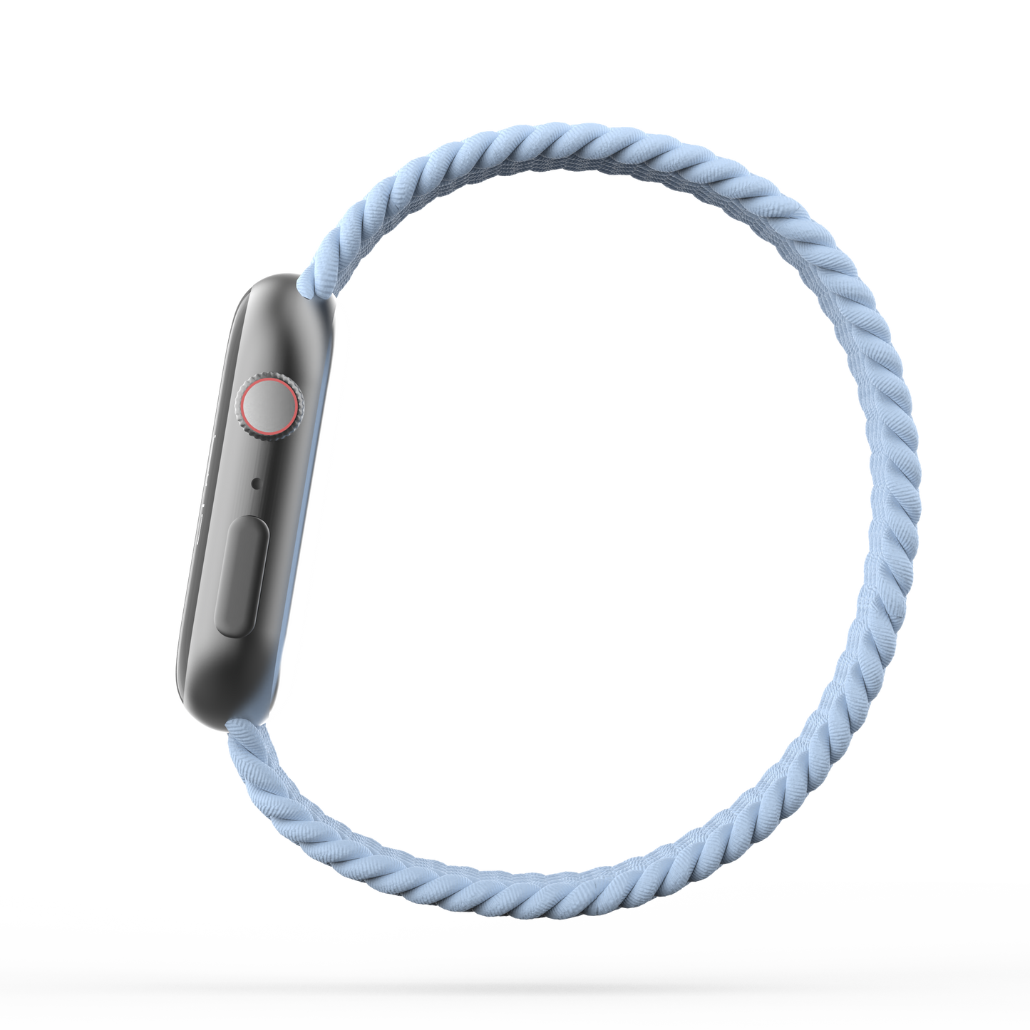 Braided Solo Loop Band Light Blue - For Apple Watch