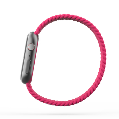 Braided Solo Loop Band Raspberry - For Apple Watch