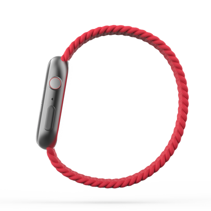 Braided Solo Loop Band Red - For Apple Watch